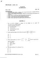 Class 12 Maths Preboard paper 1