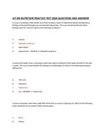 ATI RN NUTRITION PRACTICE TEST 2025 QUESTIONS AND ANSWERS