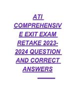 ATI COMPREHENSIVE EXIT EXAM RETAKE 2023