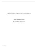 2-3 Final Project Milestone One: Human Services Organization