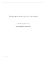 2-3 Final Project Milestone One: Human Services Organization