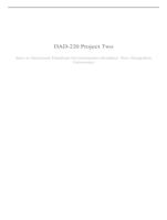 DAD-220 Project TwoIntro to Structural Database Environments