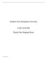 Southern New Hampshire UniversityCYB 310 R1990Project One St