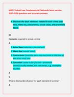 MBE Criminal Law: Fundamentals Flashcards latest version  2025-2026 questions and accurate answers