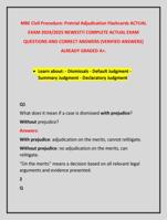 MBE Civil Procedure: Pretrial Adjudication Flashcards ACTUAL  EXAM 2024/2025 NEWEST!! COMPLETE ACTUAL EXAM