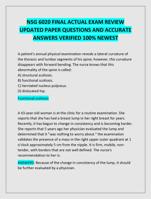 NSG 6020 FINAL ACTUAL EXAM REVIEW  UPDATED PAPER QUESTIONS AND ACCURATE  ANSWERS VERIFIED 100% NEWEST