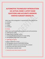 AUTOMOTIVE TECHNOLOGY INTRODUCTION  101 ACTUAL EXAM 1 LATEST EXAM  QUESTIONS AND ACCURATE ANSWERS