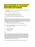 2024-25 REVIEWED ATI PN MATERNITY PROCTORED EXAM 2019 WITH NGN QUESTIONS AND ANSWERS