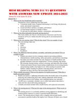 HESI READING NURS 211 V1 QUESTIONS WITH ANSWERS NEW UPDATE 2024-2025