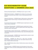 ACS BIOCHEMISTRY EXAM QUESTIONS & ANSWERS 2024-2025