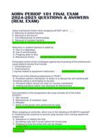 AORN PERIOP 101 FINAL EXAM 2024-2025 QUESTIONS & ANSWERS (REAL EXAM)