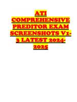 ATI COMPREHENSIVE PREDITOR EXAM SCREENSHOTS V1-3 LATEST 2024-2025