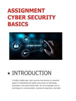 Assignment Cyber Security Basic