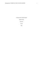 Communications Channel Report Include Headings--Consider  the