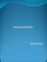 Week 2 comparing leadership models Clear and concise  speaker